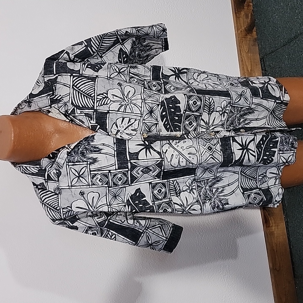 Cooke Street Honolulu Shirt 100% Cotton Button Up Short Sleeve Black Size L - Picture 4 of 10